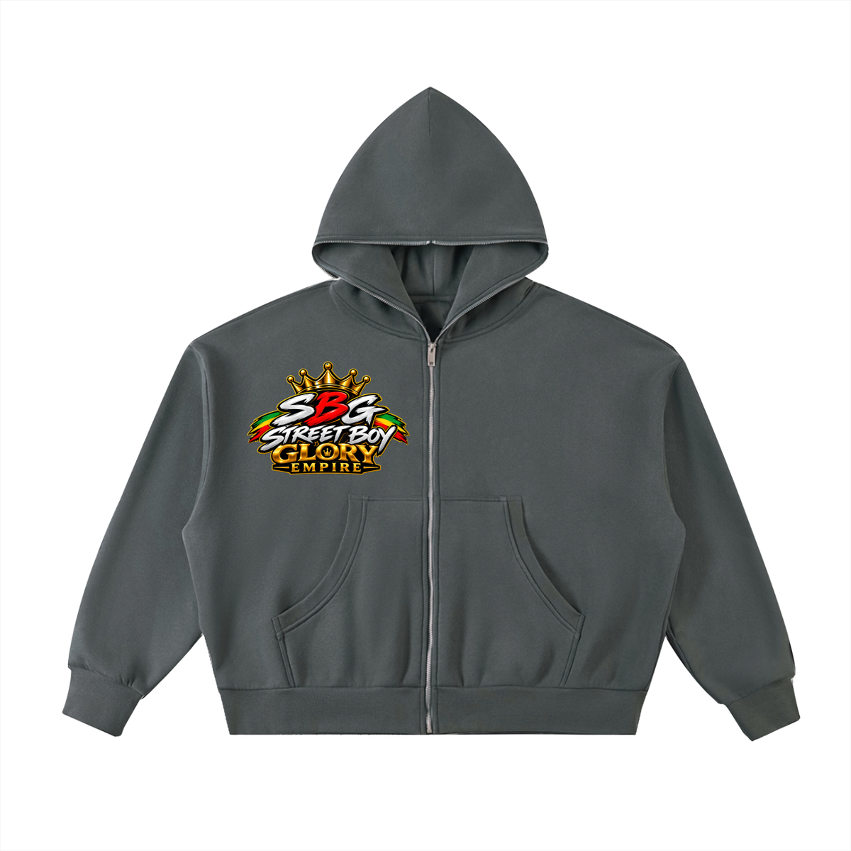SBG Fleeced Full-Zip Boxy Hoodie