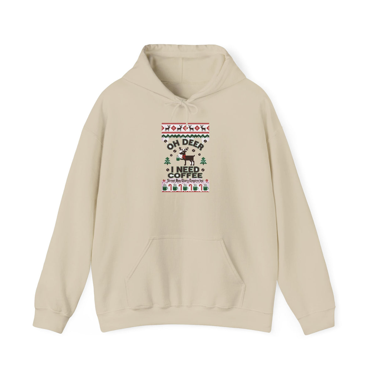 Oh Deer I Need Coffee Ugly Christmas Sweater Hoodie