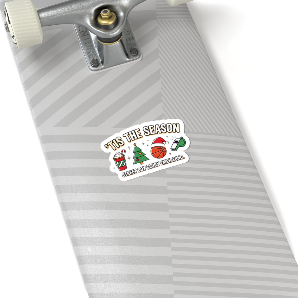 Basketball Christmas Sticker, Holiday Basketball Season Decal