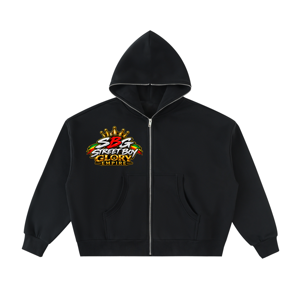 SBG Fleeced Full-Zip Boxy Hoodie