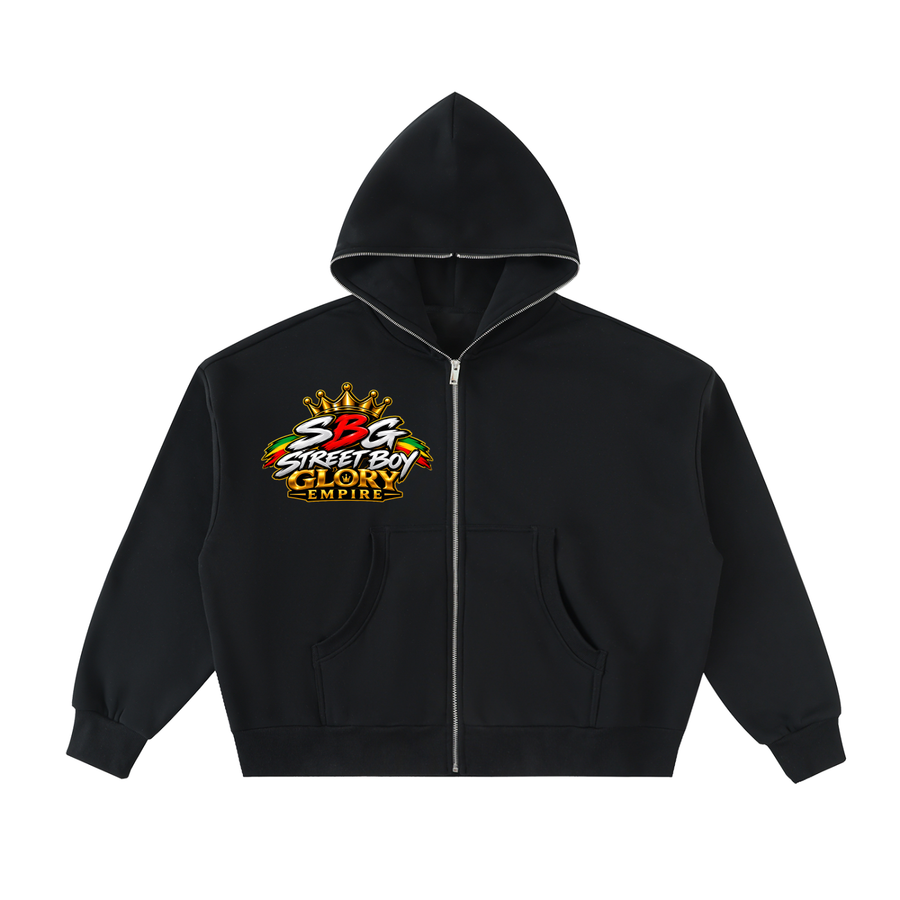 SBG Fleeced Full-Zip Boxy Hoodie